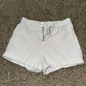 forever 21 white denim shorts